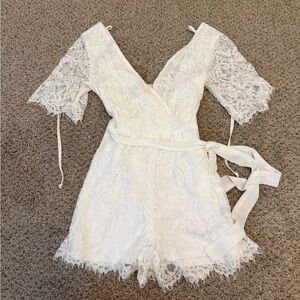 White lace romper